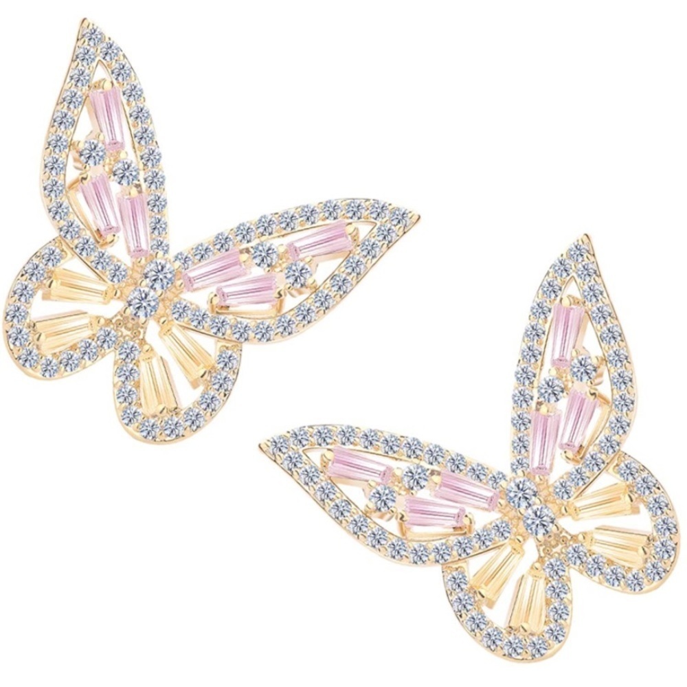 Sparkling Crystal Butterfly Earrings